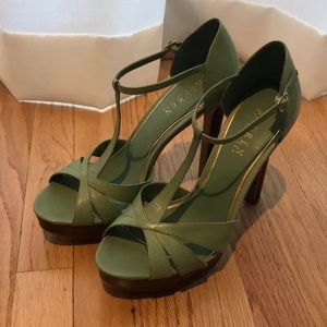 NEW Ralph Lauren Mint Freida Platform Heels - 8.5